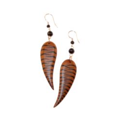 Ohrringe aus Holz Zebra27