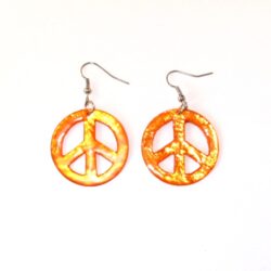 Ohrringe aus Muscheln Peace24 orange