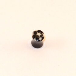 Plug-Organic Horn-Sterne weiss 8mm